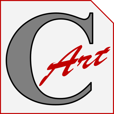 Logo mit dem Buchstaben "C" in Grau und "Art" in roter Schrift.